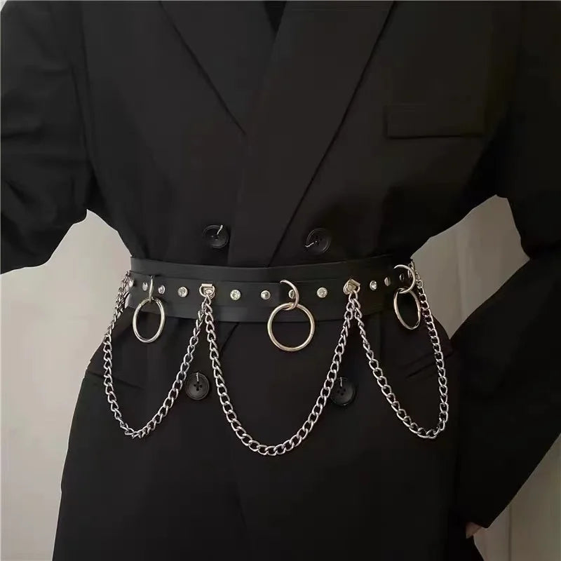 Moon Fringe Goth Belt