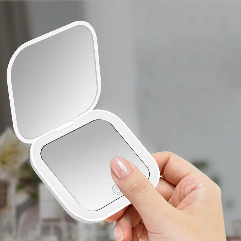 Portable LED Pocket Makeup Mirror