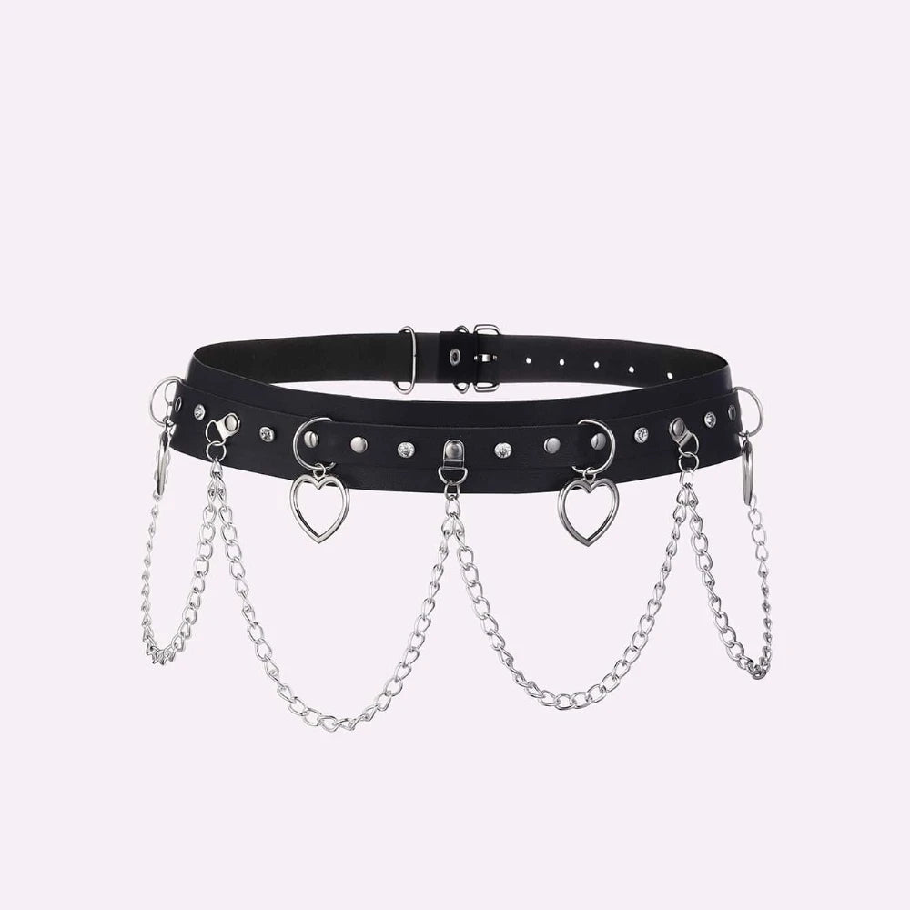 Moon Fringe Goth Belt