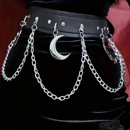 Moon Fringe Goth Belt