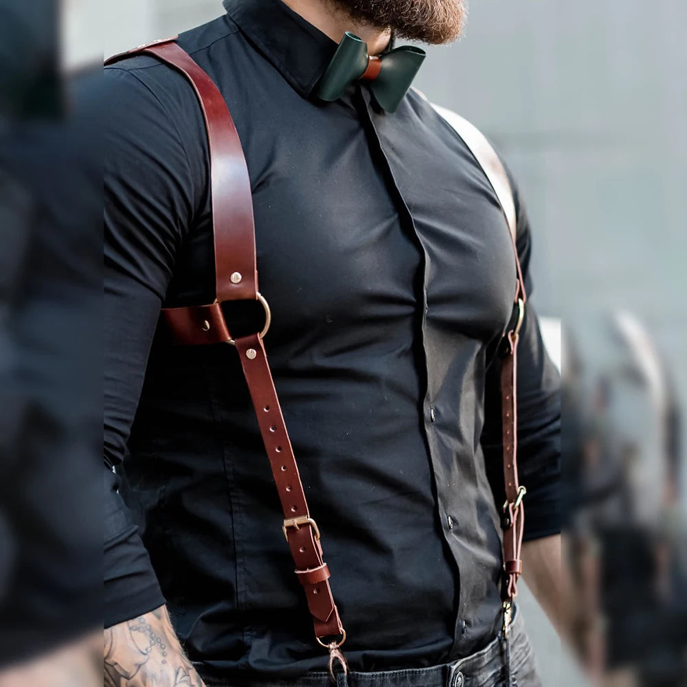 Leather Shoulder Straps Suspenders